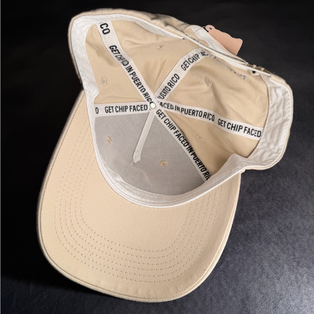 Drunken Cookies Embroidered Beige Baseball Cap - Picture 3 of 3